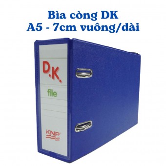 Bìa còng DK A5 7cm vuông/dài